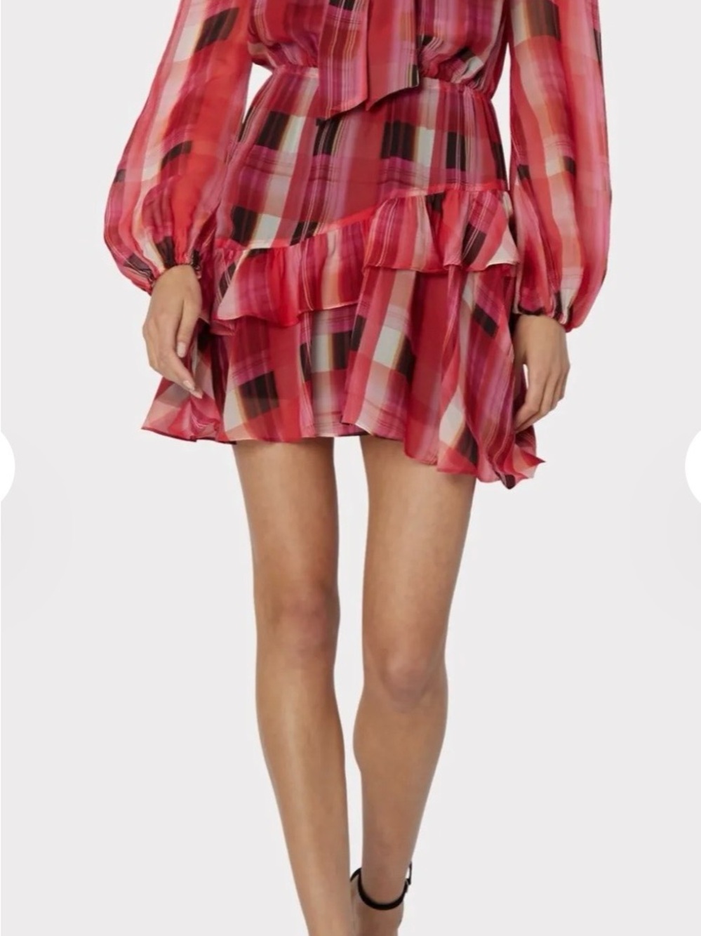 Milly Hadlee Prep Plaid Dress (red/pink/ivory/black) BRAND NEW SZ 6